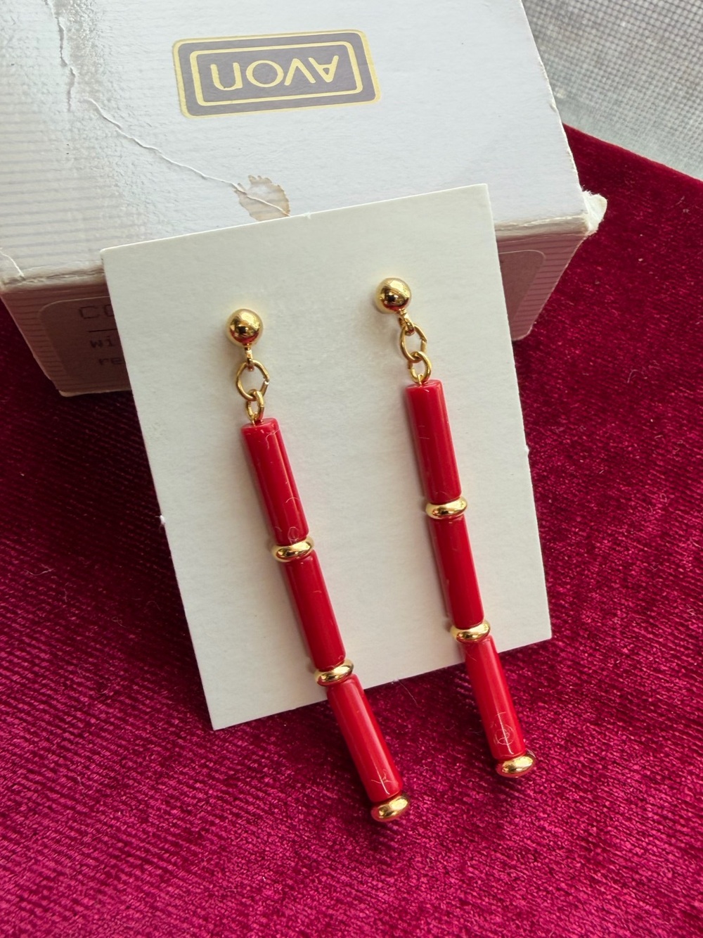 Vintage Avon 1986 Color Play Pierced Earrings